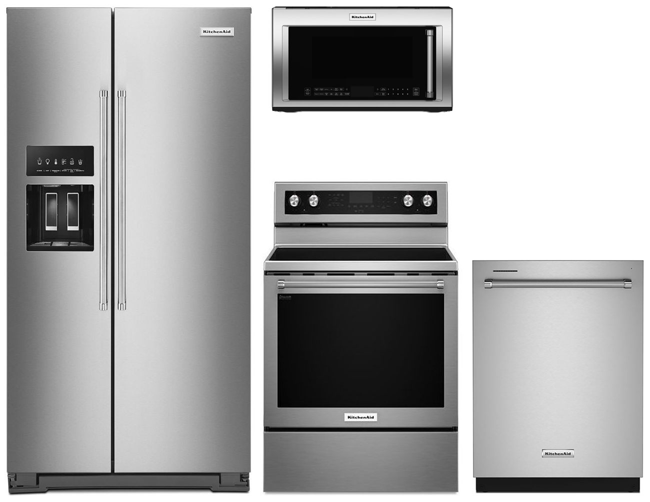 KitchenAid SideBySide Refrigerator With Electric Convection Range Package