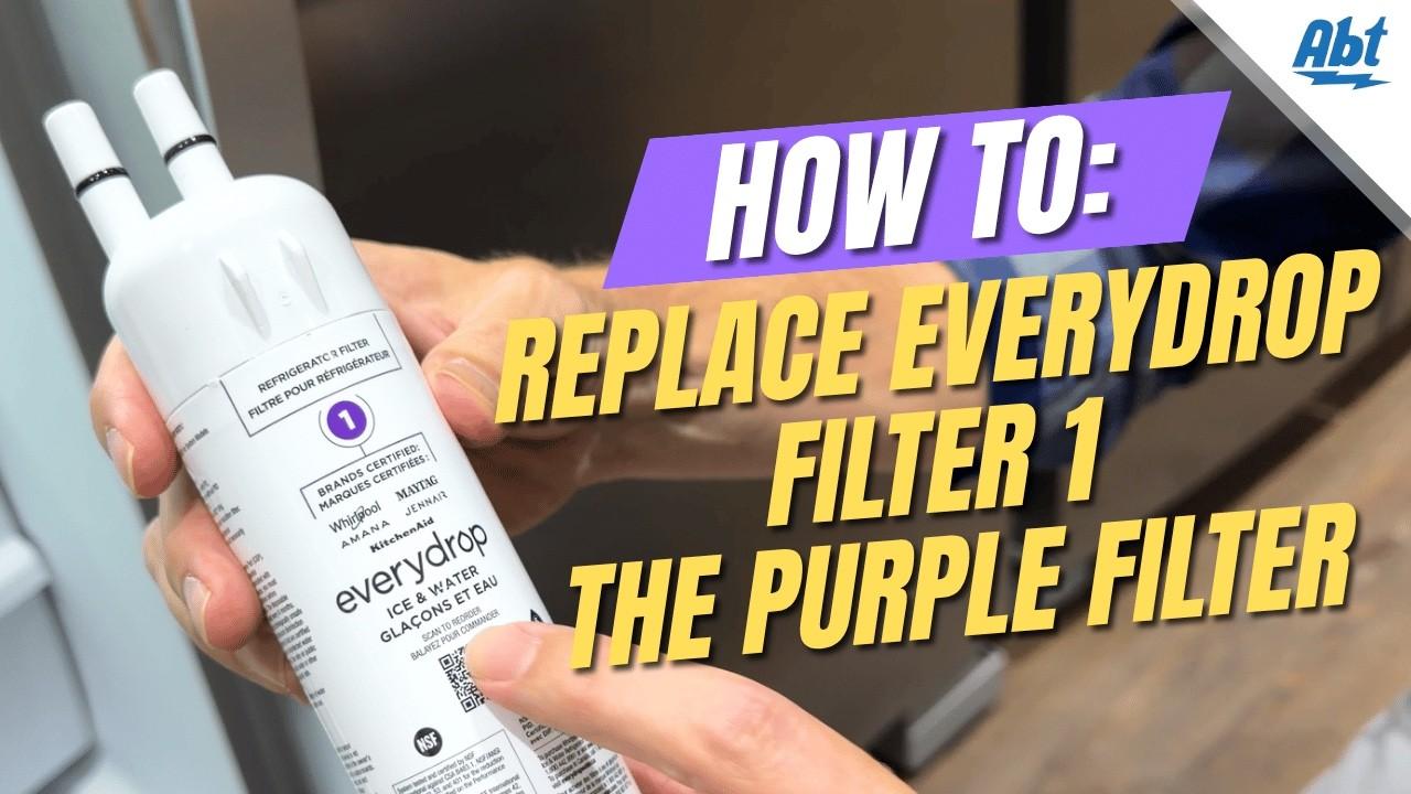 Watch How to Change Everydrop Water Filter 1 - The Purple Filter (EDR1RXD1) in Fridge Grill