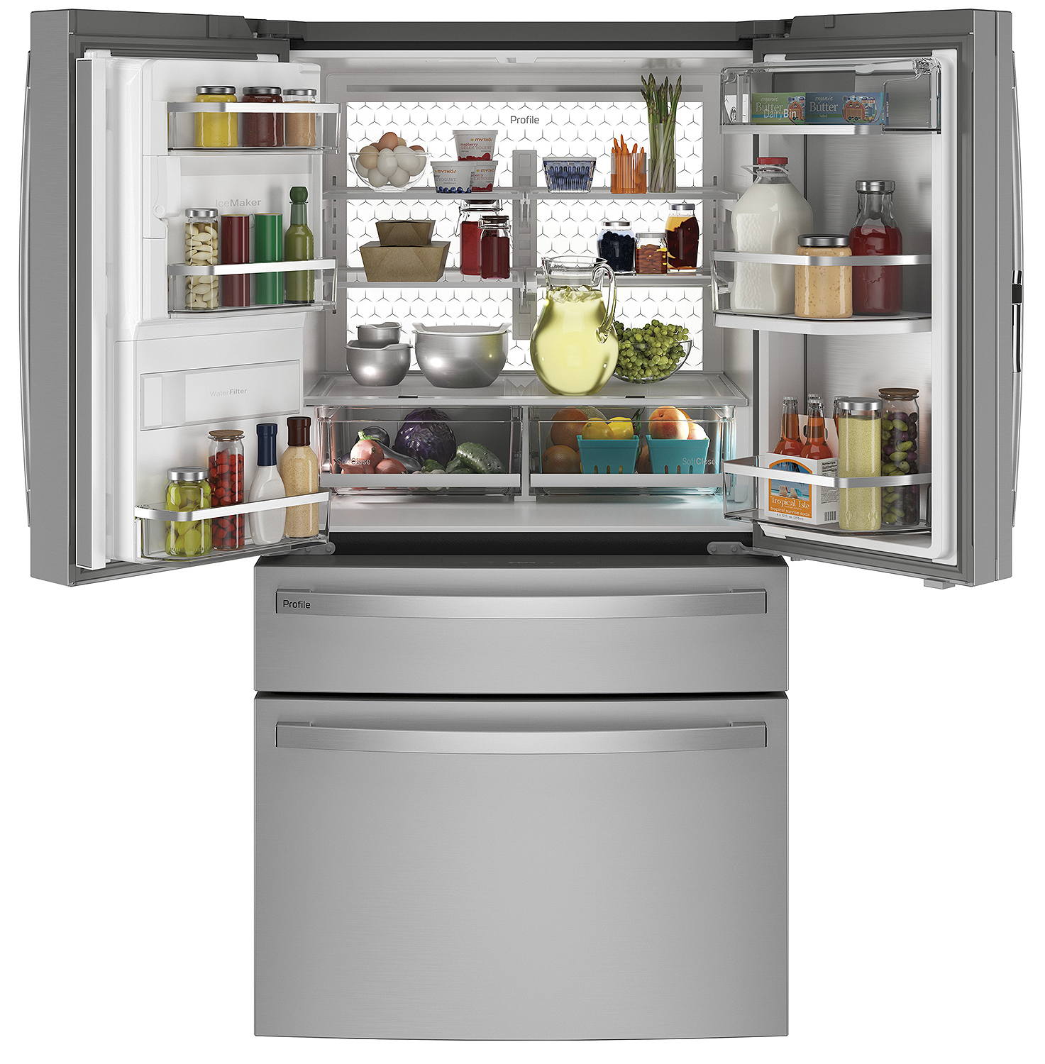 GE Profile - PVD28BYNFS - 4 Door French Door Refrigerators
