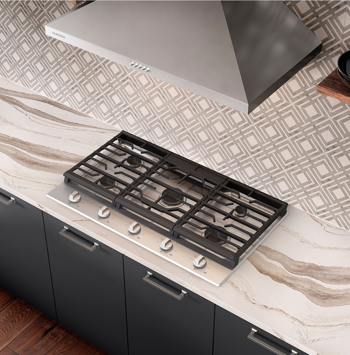 Samsung ADA 36" Stainless Gas Cooktop NA36R5310FS/AA | Abt