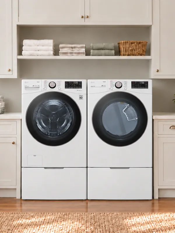 White Washer Dryer Set