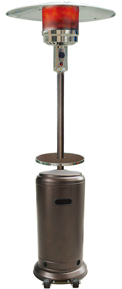 Hanover Hammered Bronze 7' 48,000 BTU Steel Umbrella Patio Heater - 9710001U