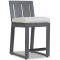 Sunset West Redondo Barstool in Slate | Cast Silver Sunbrella