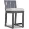 Sunset West Redondo Barstool in Slate | Cast Silver Sunbrella