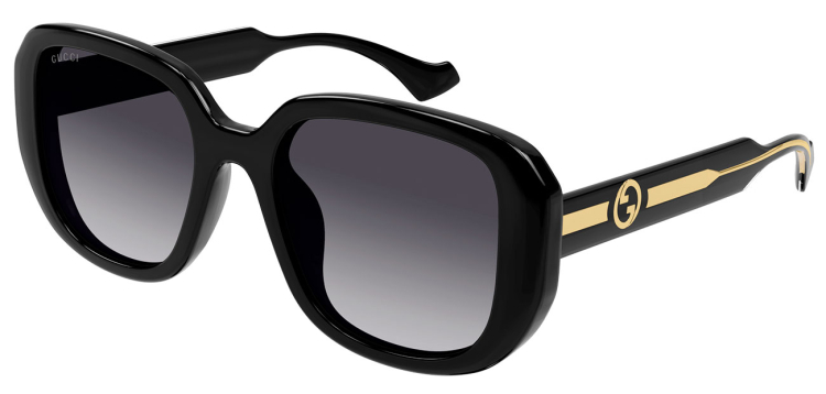 Gucci GG Logo Oversized Sunglasses 54mm in Black|Grey  display picture 1
