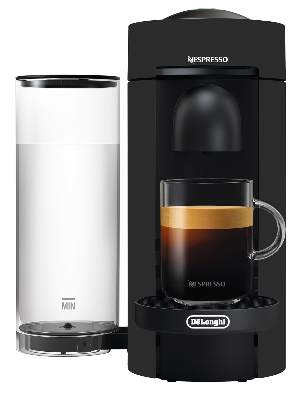 Front View Image of Nespresso Matte Black Limited Edition VertuoPlus Coffee And Espresso Maker