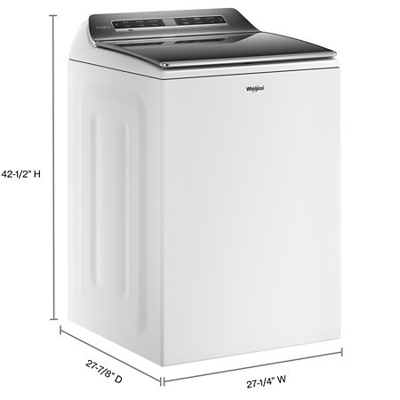 Whirlpool WTW8127LW Top Load Washer with Removable Agitator Abt