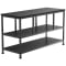 ErgoAV Small TV Stand 42-Inch with Metal Frame in Black Finish