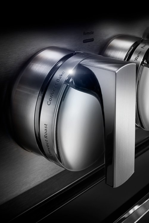 Large image of JennAir NOIR 48 In. Floating Glass Black And Stainless Steel Gas Professional-Style Range With Chrome-Infused Griddle And Grill