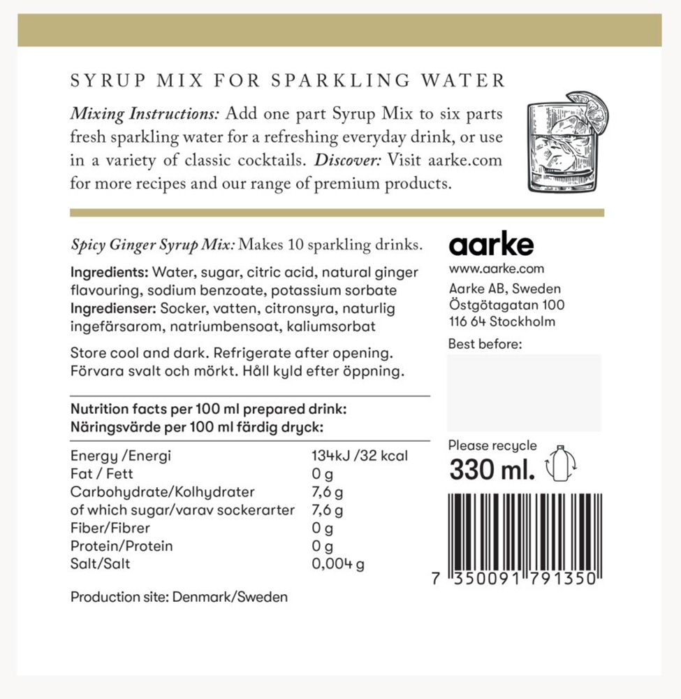 Aarke Spicy Ginger Syrup Mix Aa012ginger Abt