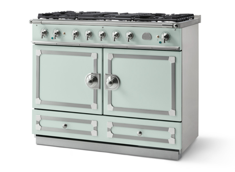 La Cornue CornuFe 110 43 In. Tapestry With Satin Chrome Trim Dual Fuel Range - C1AN