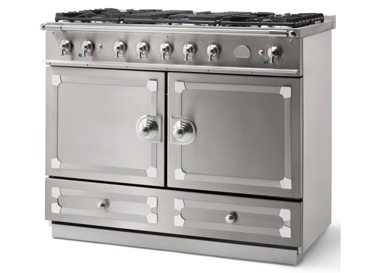 La Cornue CornuFe 110 43 In. Stainless Steel With Satin Chrome Trim Dual Fuel Range - C1IN