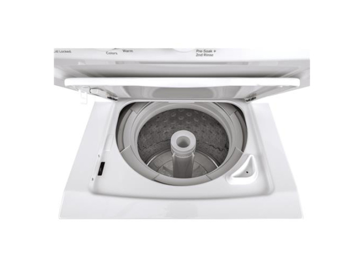 GE Unitized Spacemaker 24" White Stack Washer With Electric Dryer - GUD24ESSMWW