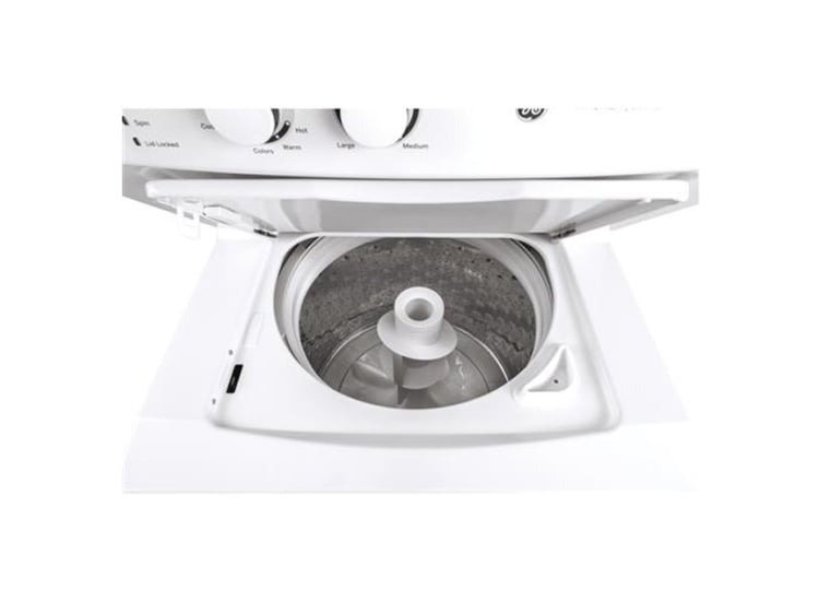 GE Unitized Spacemaker 27" White Stack Washer With Electric Dryer - GUD27ESSMWW