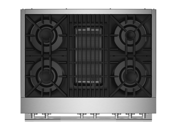 JennAir RISE 36 In. Stainless Steel Dual-Fuel Professional Range With Gas Grill - JDRP636HL