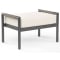 Sunset West Pietra Ottoman in Graphite | Stone Gray | Echo Ash Sunbrella