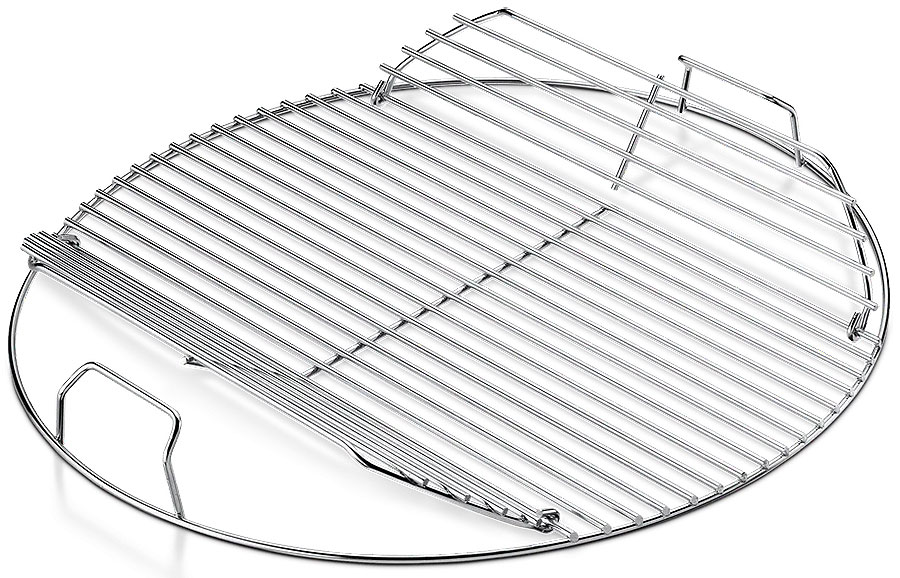 Angled aerial view of cooking grate