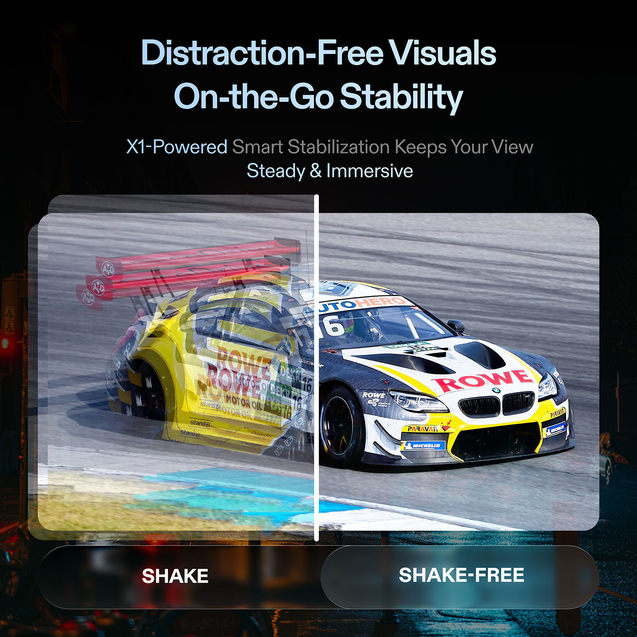 Infographic View of XREAL AR Glasses Stabilization Feature