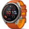Garmin fenix 9 Pro inReach, Smartwatch 51mm in Titanium with Autumn Orange/Spark Orange Silicone Band