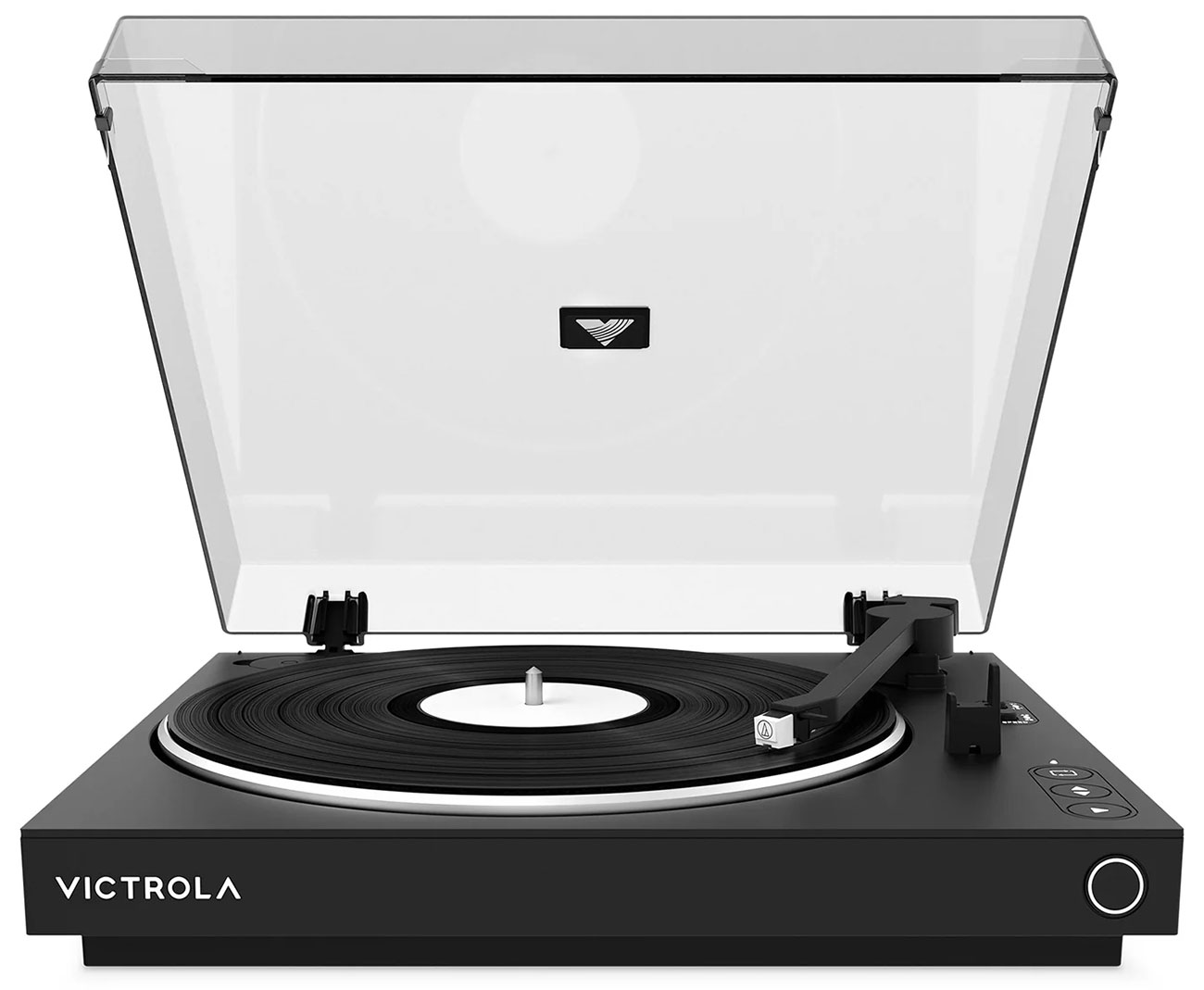 Front Cover Open View of Victrola Turntable