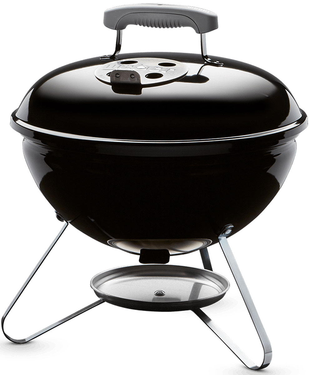 Weber Charcoal Smoker and Grill with Open Air Damper on the Right
