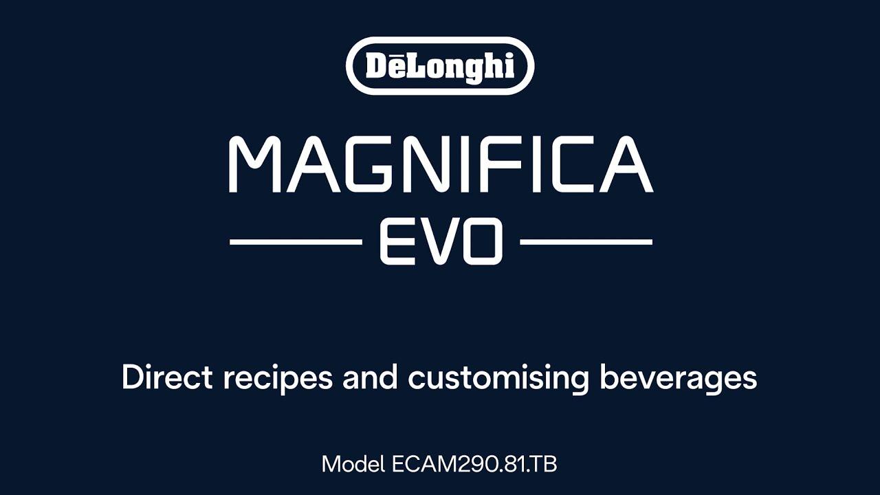 Watch Magnifica Evo |  How to make drinks and use LatteCrema Technology - DeLonghi