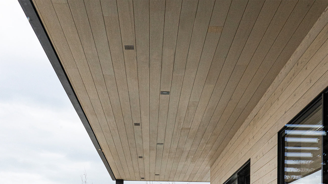 Luxury architectural ceiling with integrated Sonance audio