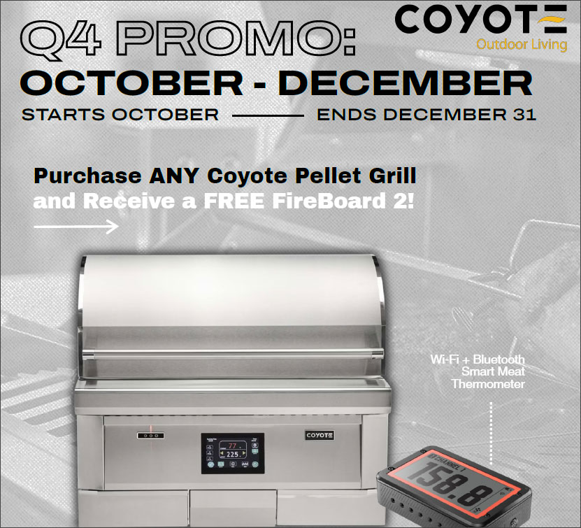 Coyote FREE FireBoard 2 w/ Pellet Grill Purchase