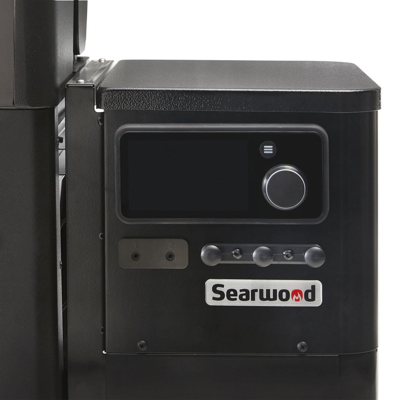 Closeup View of Weber Searwood 600 Pellet Grill Controls
