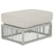 Sunset West Miami Ottoman in Silver Grey | Echo Ash Sunbrella