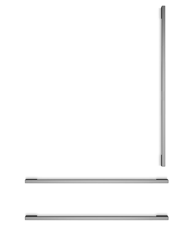 Large image of Monogram 30" Stainless Steel Integrated Refer Minimalist Handle Kit