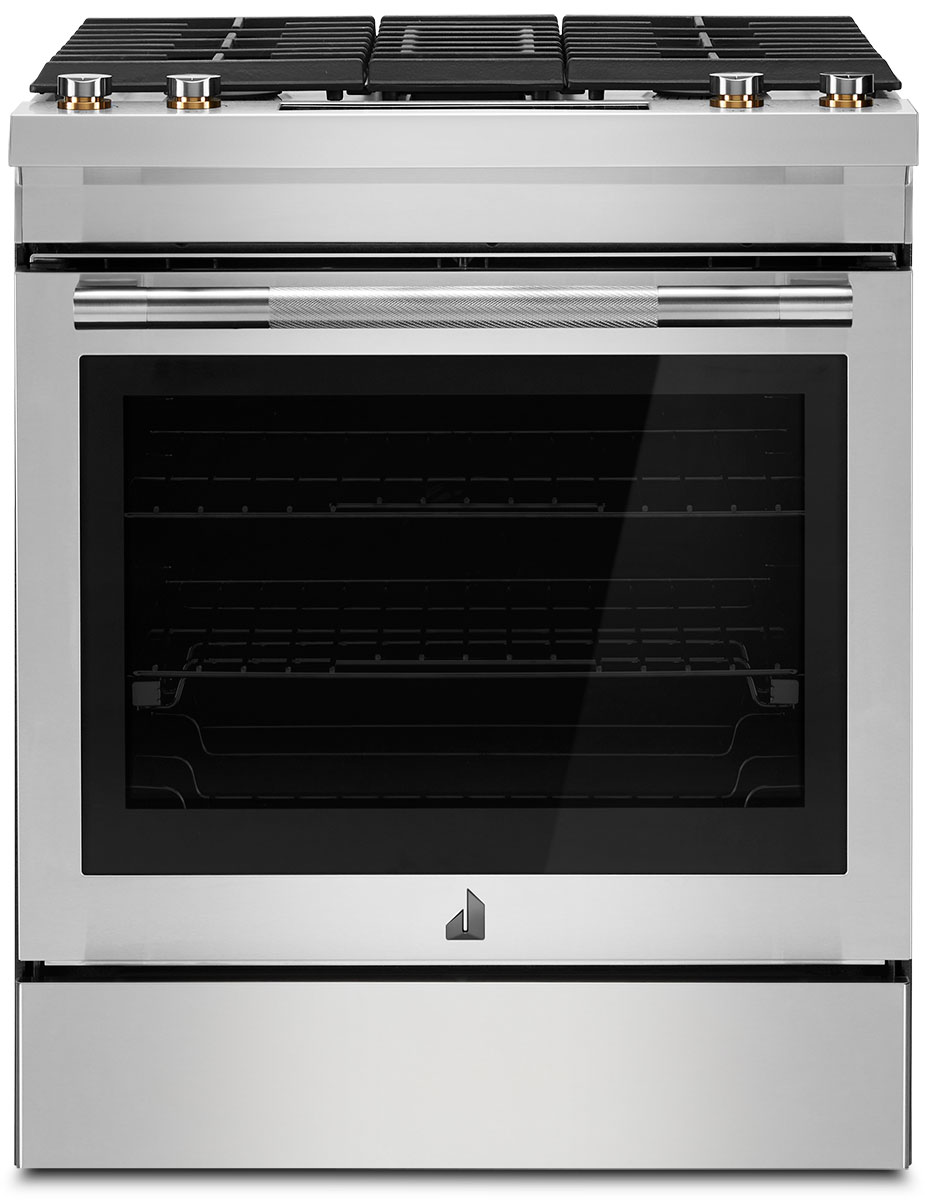 Front of range in Stainless Steel.