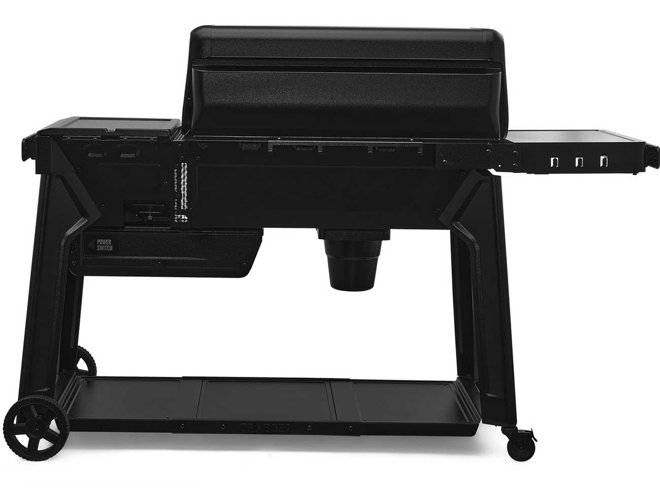 Rear view of Woodridge Pro Wood Pellet Grill
