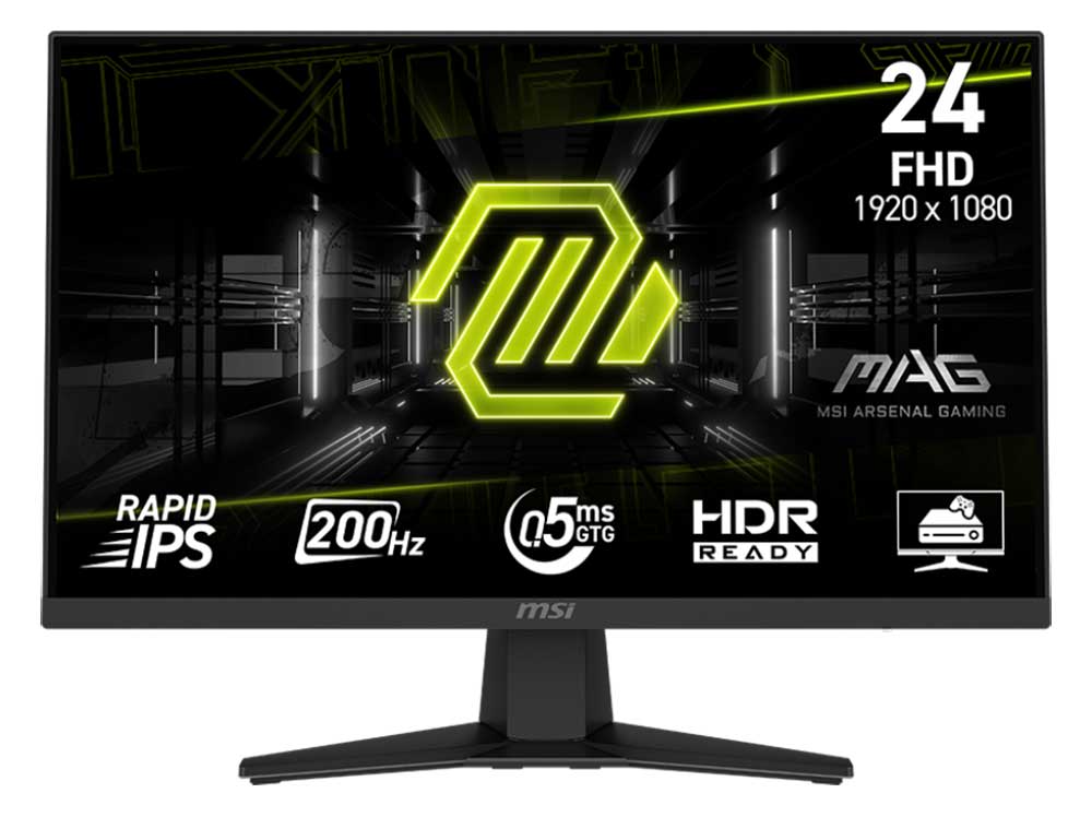 Front view of MAG 244F Gaming Monitor 24-Inch FHD 200Hz