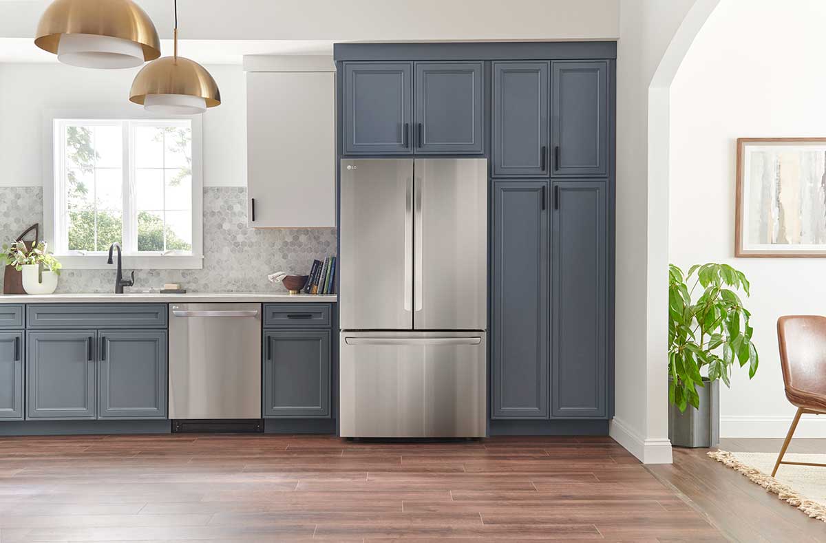 Refrigerator in the kitchen.