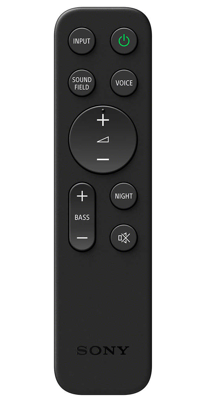 Front View of Sony BRAVIA Theater Quad System Remote