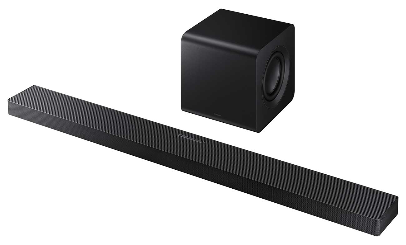 Front Angled view of Sound 3.1.2ch Soundbar System