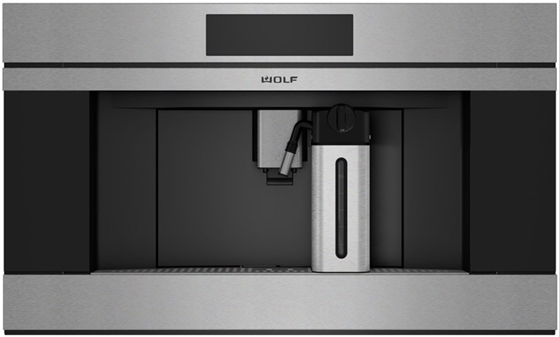 Front view of Wolf M Series Contemporary 30" Stainless Steel Built-In Coffee System
