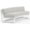 Sunset West Newport Armless Curve in Satin White | Cast Silver Sunbrella