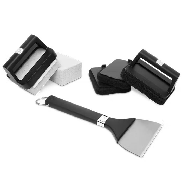 Angle view of Weber Griddle Cleaning Kit.