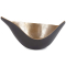 Howard Elliott Jordan Aluminum Hi-Lo Bowl in Metallic Gold with Matte Graphite Finish