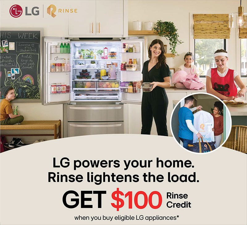 LG Get \$100 Rinse Credit Promo