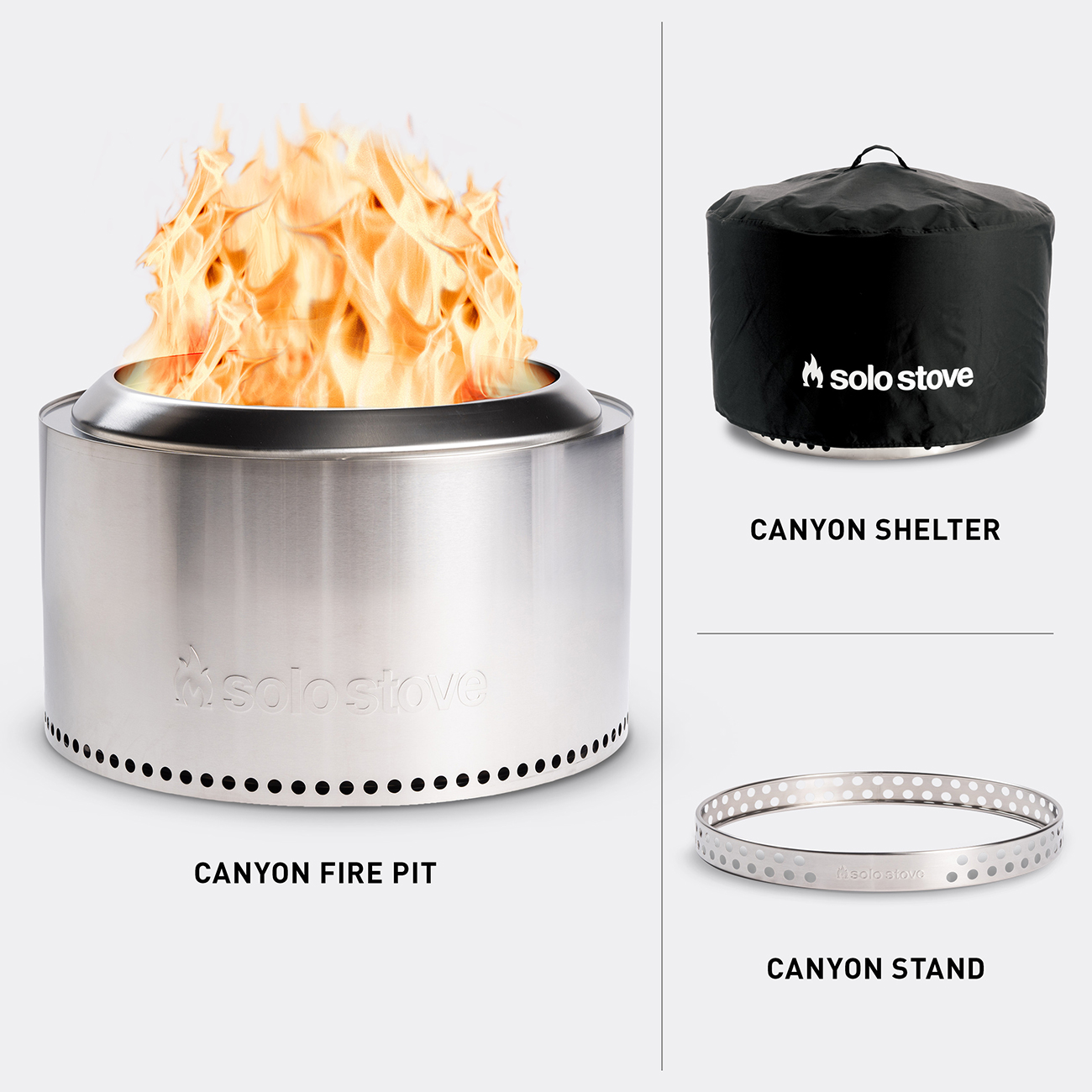 Feature View of Solo Stove Canyon Smokeless Fire Pit Bundle