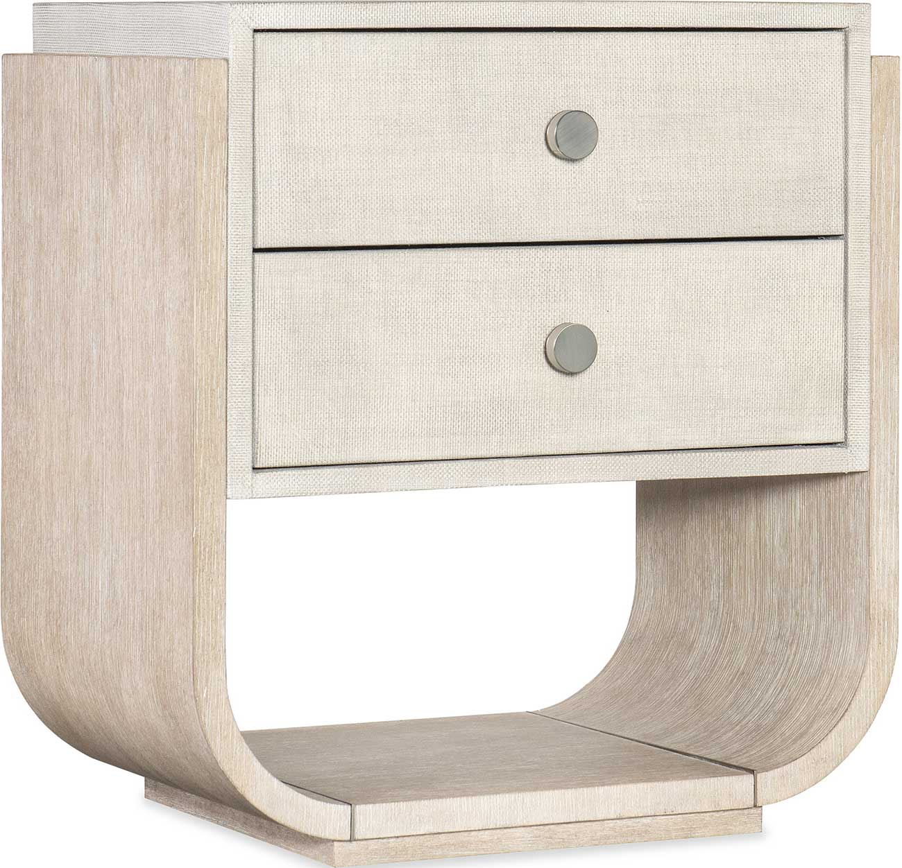 Hooker Furniture Modern Mood Nightstand with Two Drawers in Light Wood