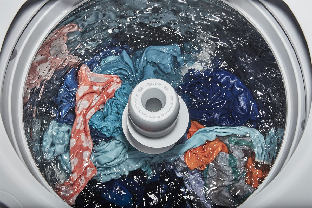 A wash cycle in progress.