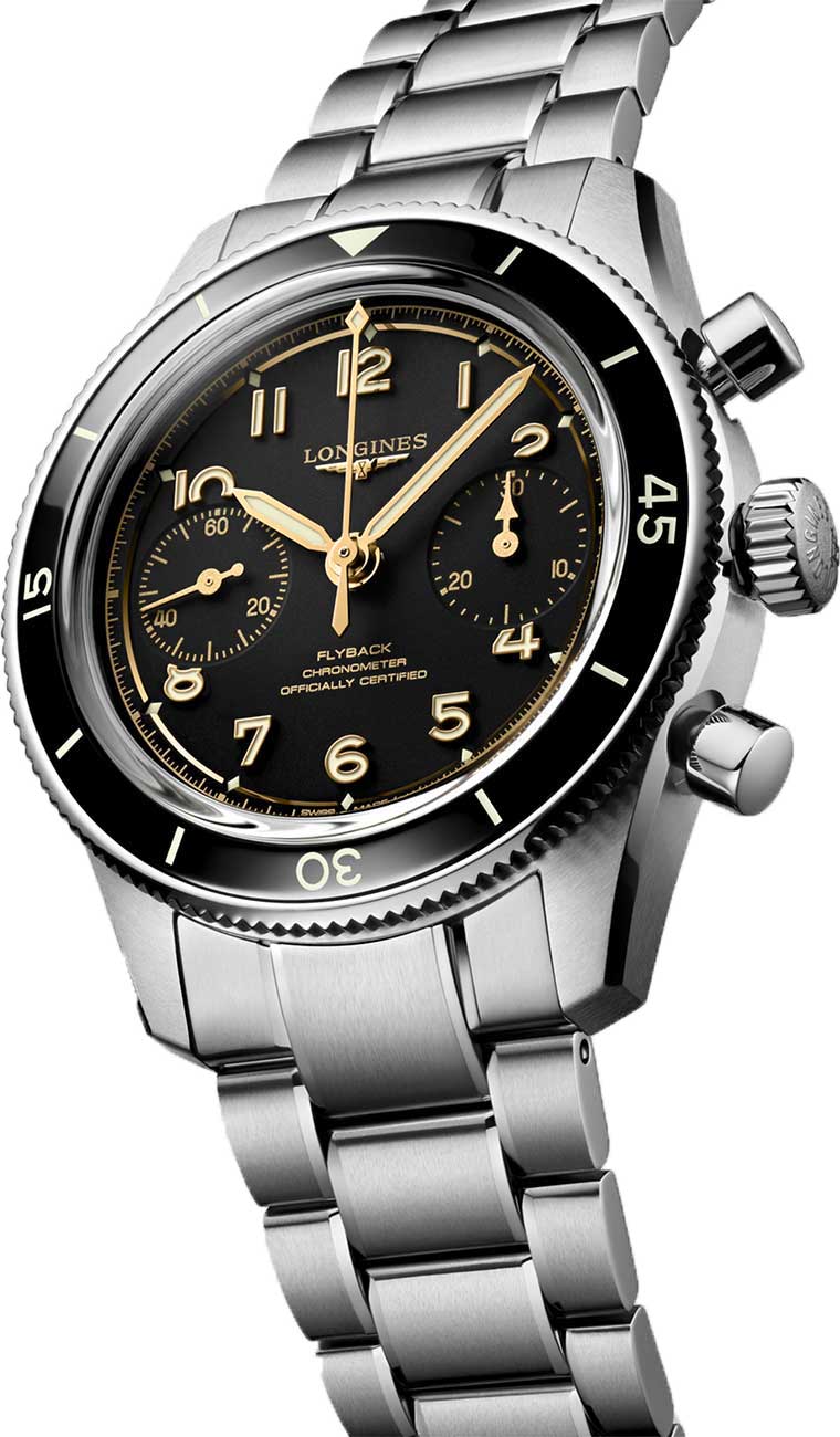 Angled view of Longines Watch