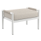 Sunset West Sabbia Ottoman in Natural | Satin White | Echo Ash Sunbrella