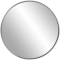 Howard Elliott Copenhagen Round Mirror In Brushed Silver Finish