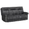 Flexsteel Alexander Power Reclining Sofa with Console, Power Headrest, Lumbar in Weathered Stone Leather