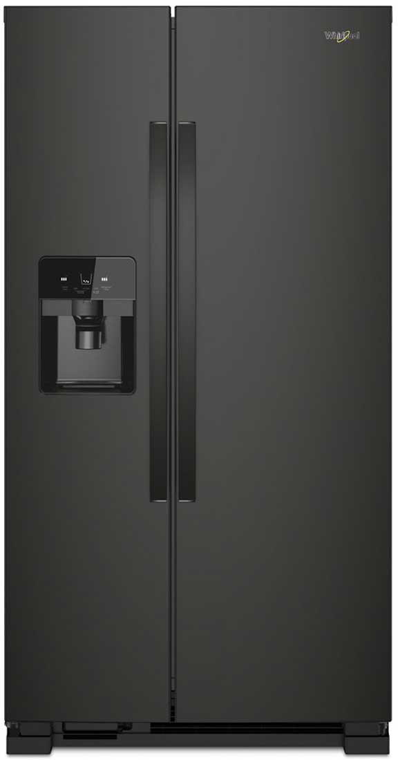 Whirlpool ADA 21.4 Cu. Ft. Side-By-Side Refrigerator 33-Inch Wide in Black - WRS321SDHB
